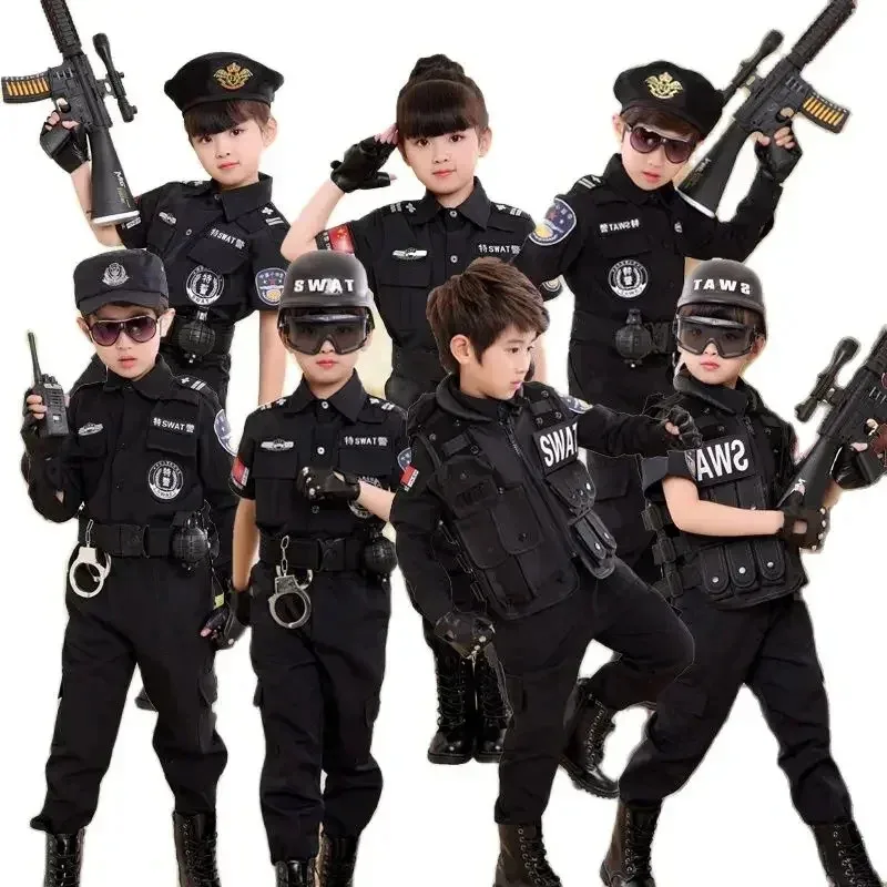 Children Polic Cosplay Costumes Kids Party Carnival Special Policeman Uniform Halloween Boys Army Policemen Clothing Toy Set
Children Polic Cosplay Costumes Kids Party Carnival Special Policeman Uniform Halloween Boys Army Policemen Clothing Toy Set