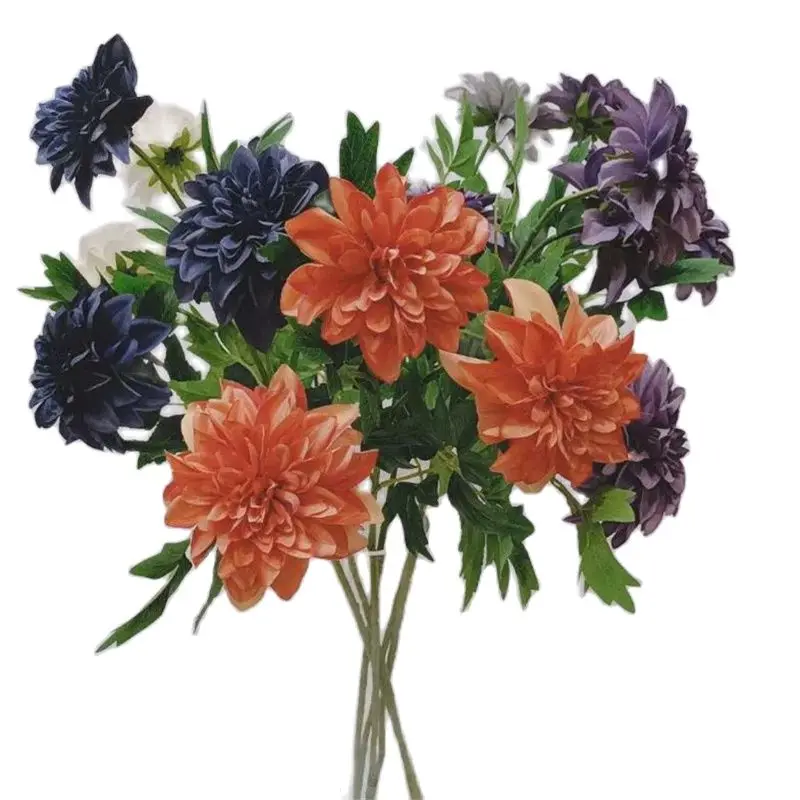 5pcs Faux Long StemDahlia Chrysanthemum (3 Heads/Piece) Simulation Peony for Wedding Home Artificial Floral Decoration
5pcs Faux Long StemDahlia Chrysanthemum (3 Heads/Piece) Simulation Peony for Wedding Home Artificial Floral Decoration