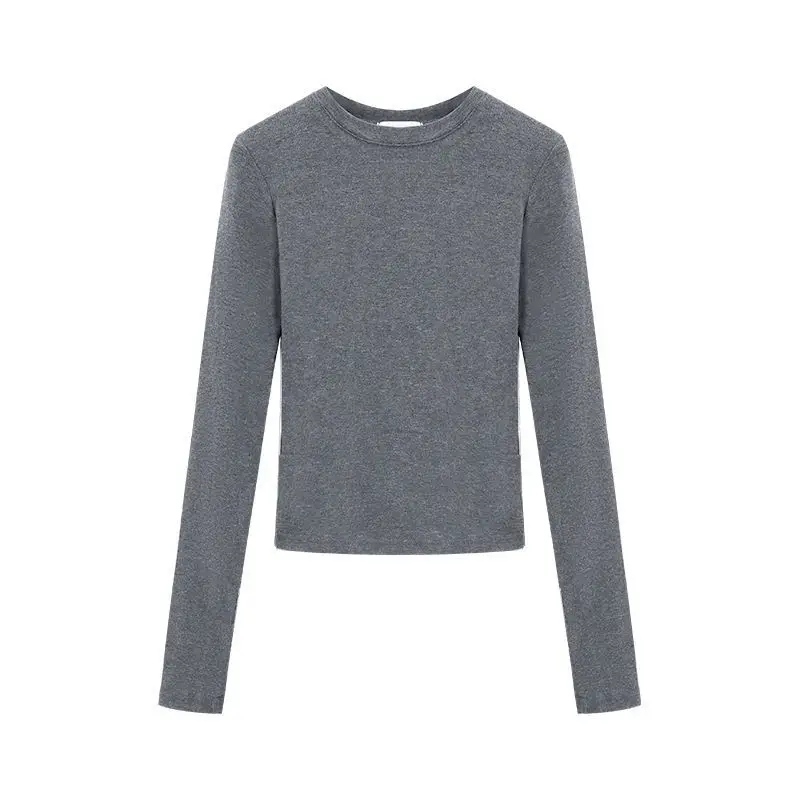 Осенняя облегающая футболка с длинным рукавом для женщин в европейско-американском стиле, приталенная, для создания иллюзии стройности, базовая модель для ранней осени
Осенняя облегающая футболка с длинным рукавом для женщин в европейско-американском стиле, приталенная, для создания иллюзии стройности, базовая модель для ранней осени