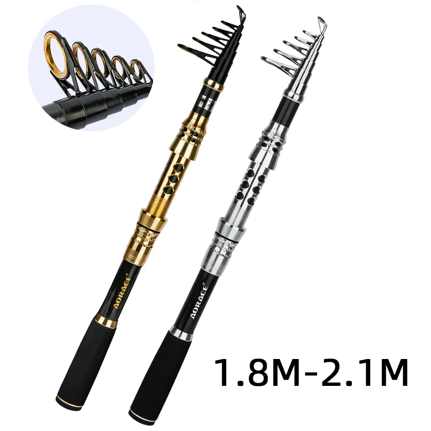 Telescopic Fishing Rod Carbon Fiber Portable Fishing Rod 1.8M 2.1M 2.4M Travel Spinning Fishing Pole
Telescopic Fishing Rod Carbon Fiber Portable Fishing Rod 1.8M 2.1M 2.4M Travel Spinning Fishing Pole