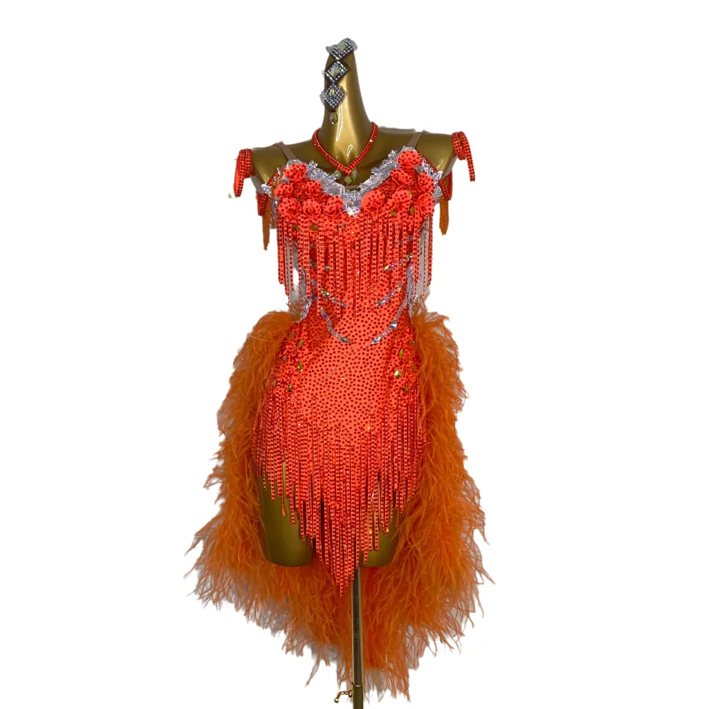 Латинские танцы AB Stone Женское платье для взрослых и детей Высококачественное индивидуальное оранжевое флисовое платье с бриллиантами Черное платье для выступлений в бассейне Samba
Латинские танцы AB Stone Женское платье для взрослых и детей Высококачественное индивидуальное оранжевое флисовое платье с бриллиантами Черное платье для выступлений в бассейне Samba
