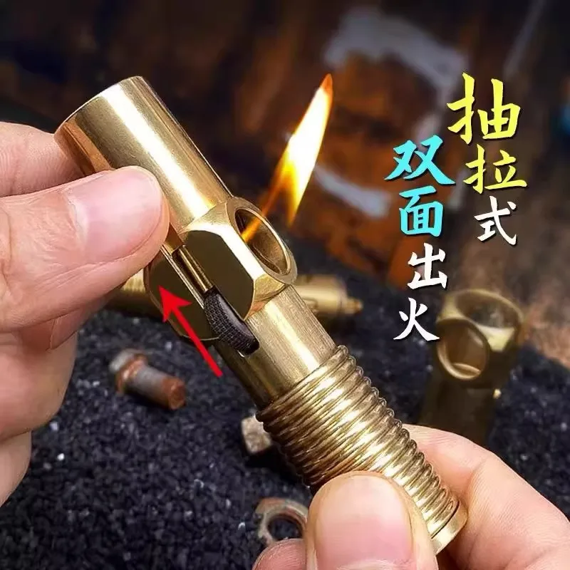 Изысканная ретро-зажигалка из чистой меди с большим винтовым механизмом, креативная, индивидуальная, выдвижная, в старинном стиле.
Изысканная ретро-зажигалка из чистой меди с большим винтовым механизмом, креативная, индивидуальная, выдвижная, в старинном стиле.