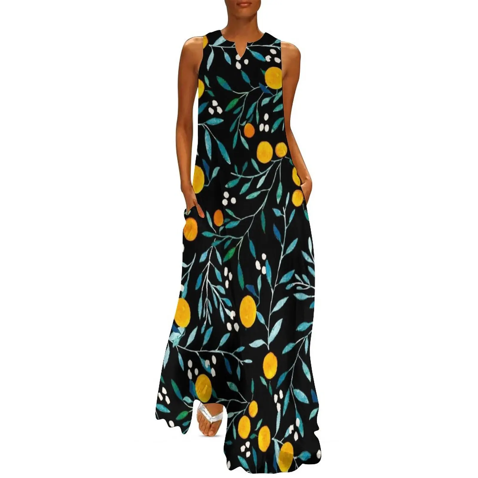 Oranges on Black Long Dress prom dress 2025 elegant chic women dresses promotion Dress
Oranges on Black Long Dress prom dress 2025 elegant chic women dresses promotion Dress