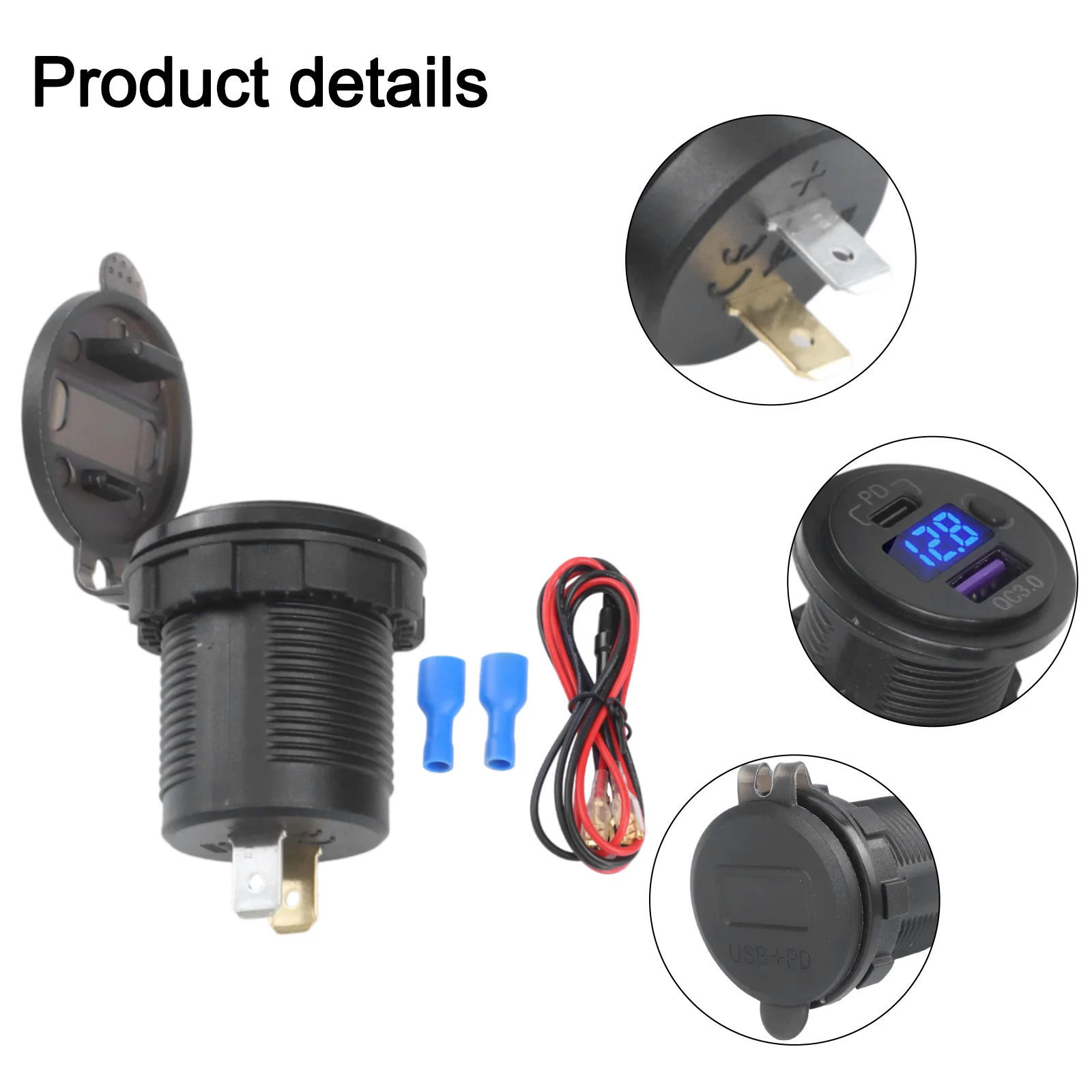 Как показано в рисунке Автомобильное зарядное устройство USB PD 40 Вт Зарядное устройство 2-портовое USB-зарядное устройство Пыленепроницаемая Водонепроницаемая технология рассеивания тепла 
Как показано в рисунке Автомобильное зарядное устройство USB PD 40 Вт Зарядное устройство 2-портовое USB-зарядное устройство Пыленепроницаемая Водонепроницаемая технология рассеивания тепла