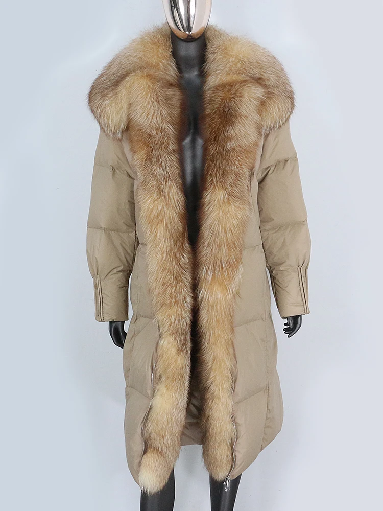 2023 New Natural Real Fox Fur Long White Duck Down Jacket Winter Women Warm Loose Coat Thick Luxury Outerwear Streetwear
2023 New Natural Real Fox Fur Long White Duck Down Jacket Winter Women Warm Loose Coat Thick Luxury Outerwear Streetwear