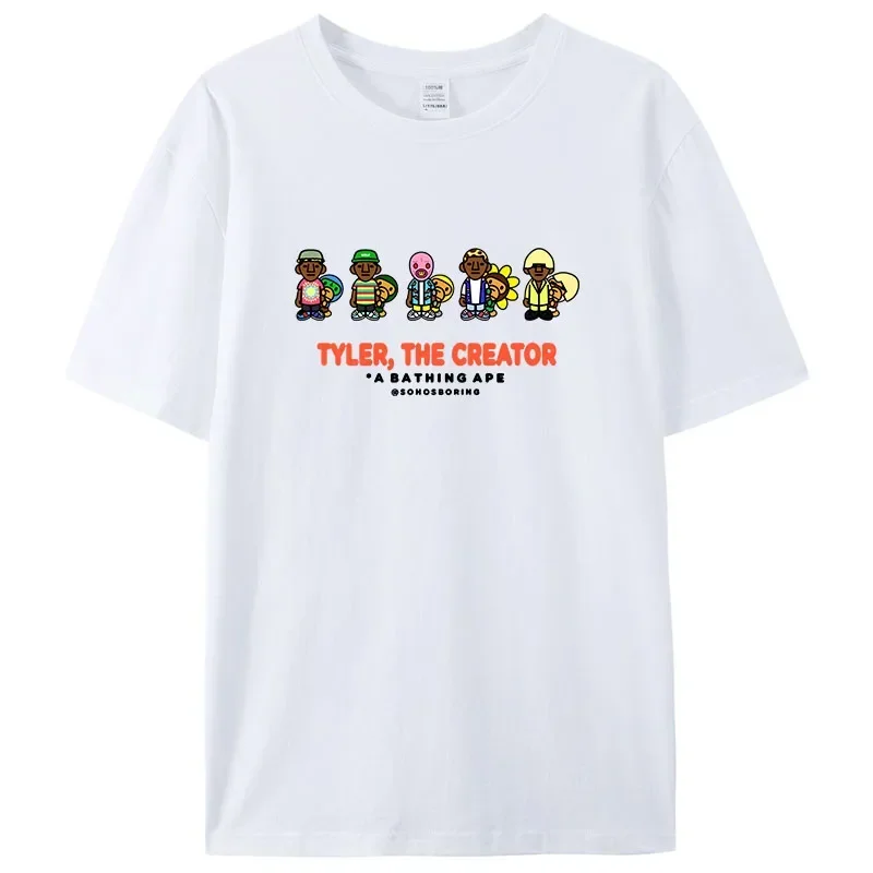 2025 Male rapper Cartoon simple print Retro hip-hop 100% pure cotton short-sleeved fashionable y2k top
2025 Male rapper Cartoon simple print Retro hip-hop 100% pure cotton short-sleeved fashionable y2k top