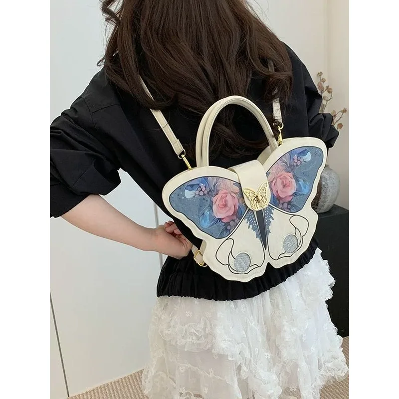 Модный нишевый дизайн, рюкзак с феей и бабочкой, женская новая универсальная портативная сумка-мессенджер с текстурой, многофункциональная сумка 
Модный нишевый дизайн, рюкзак с феей и бабочкой, женская новая универсальная портативная сумка-мессенджер с текстурой, многофункциональная сумка