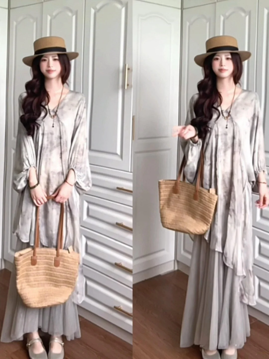 Retro Unique V-Neck Loose Tea Break Long Dress New Chinese Zen Style Thin Veil Dress Summer Floral Print Cotton Maxi Dress
Retro Unique V-Neck Loose Tea Break Long Dress New Chinese Zen Style Thin Veil Dress Summer Floral Print Cotton Maxi Dress