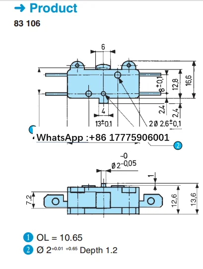 83106 5A250V микропереключатель сброса ограничения хода, 4-контактная винтовая ножка
83106 5A250V микропереключатель сброса ограничения хода, 4-контактная винтовая ножка