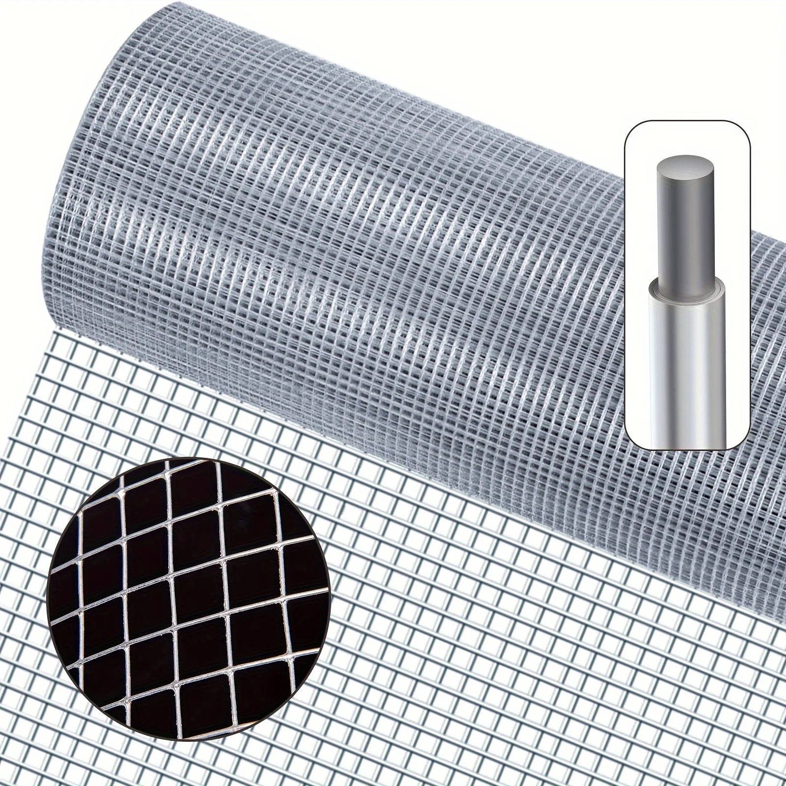 48 Inch X 100 Foot Welded Wire Mesh Roll - Hot-Dip Galvanized Hardware Cloth for Chicken Wire Fencing, Garden Fence, Rabbit Hutch, And Rodent Control
48 Inch X 100 Foot Welded Wire Mesh Roll - Hot-Dip Galvanized Hardware Cloth for Chicken Wire Fencing, Garden Fence, Rabbit Hutch, And Rodent Control