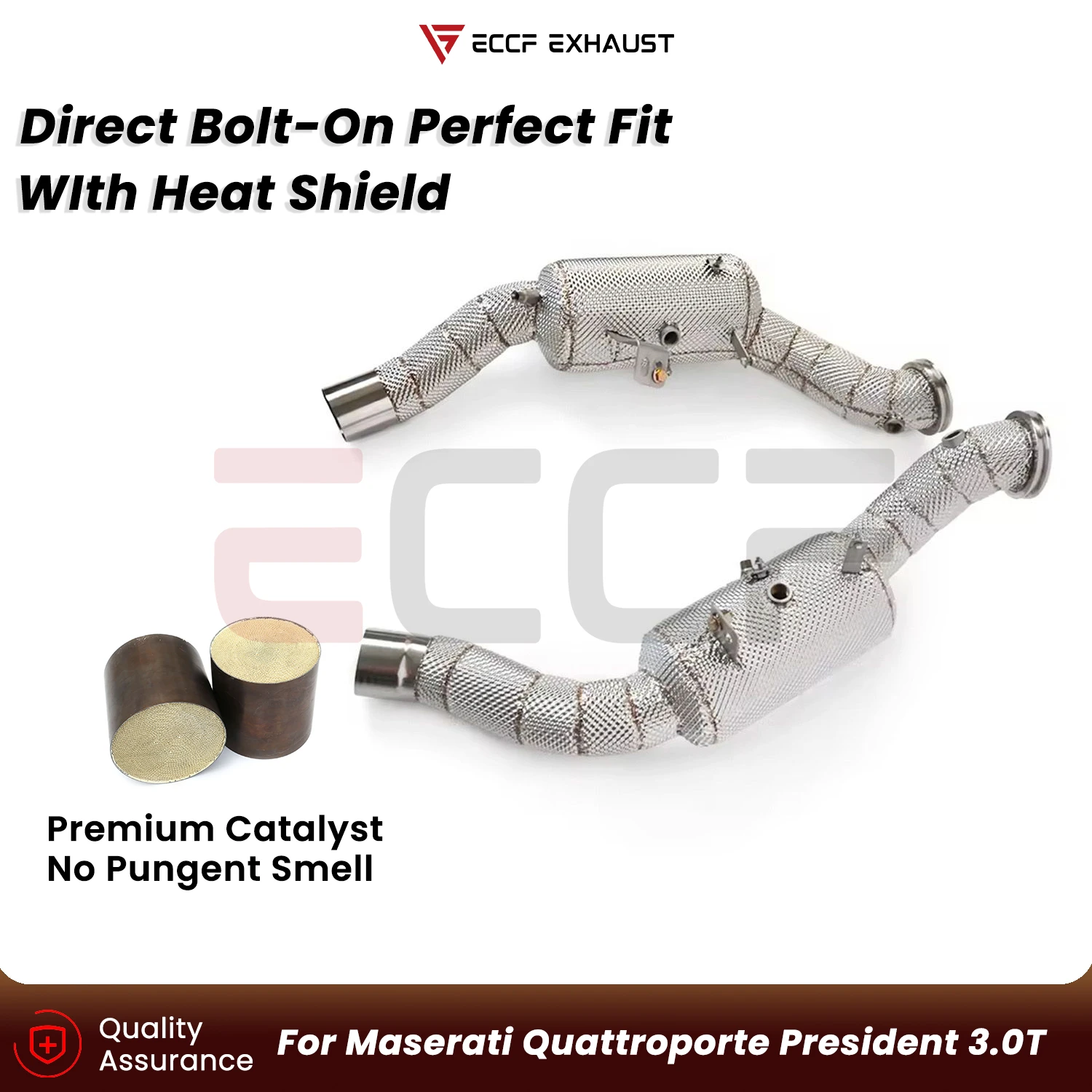 Sporty Downpipe With Heat Shield For Maserati Quattroporte President 3.0T Aggressive Exhaust Sound Plug and Play
Sporty Downpipe With Heat Shield For Maserati Quattroporte President 3.0T Aggressive Exhaust Sound Plug and Play