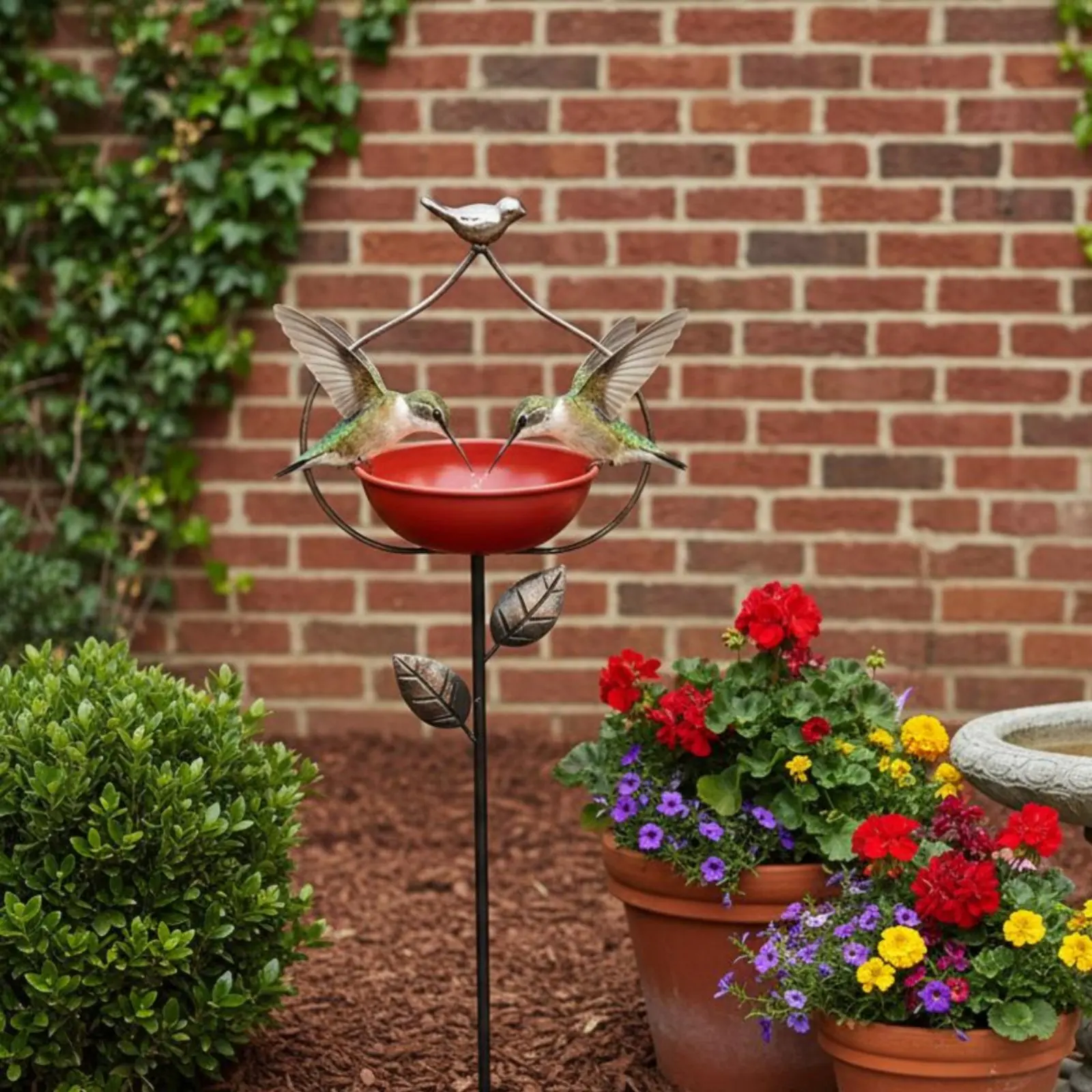 Metal Garden Stake Bird Bath Iron Bird Bath Feeder Metal Flower Stake Decorative Easy to Clean for Yard
Metal Garden Stake Bird Bath Iron Bird Bath Feeder Metal Flower Stake Decorative Easy to Clean for Yard