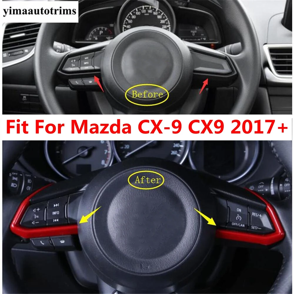 Steering Wheel Button Decoration Cover Trim For Mazda CX-9 CX9 2017 - 2020 ABS Red / Matte / Carbon Fiber Accessories Interior
Steering Wheel Button Decoration Cover Trim For Mazda CX-9 CX9 2017 - 2020 ABS Red / Matte / Carbon Fiber Accessories Interior