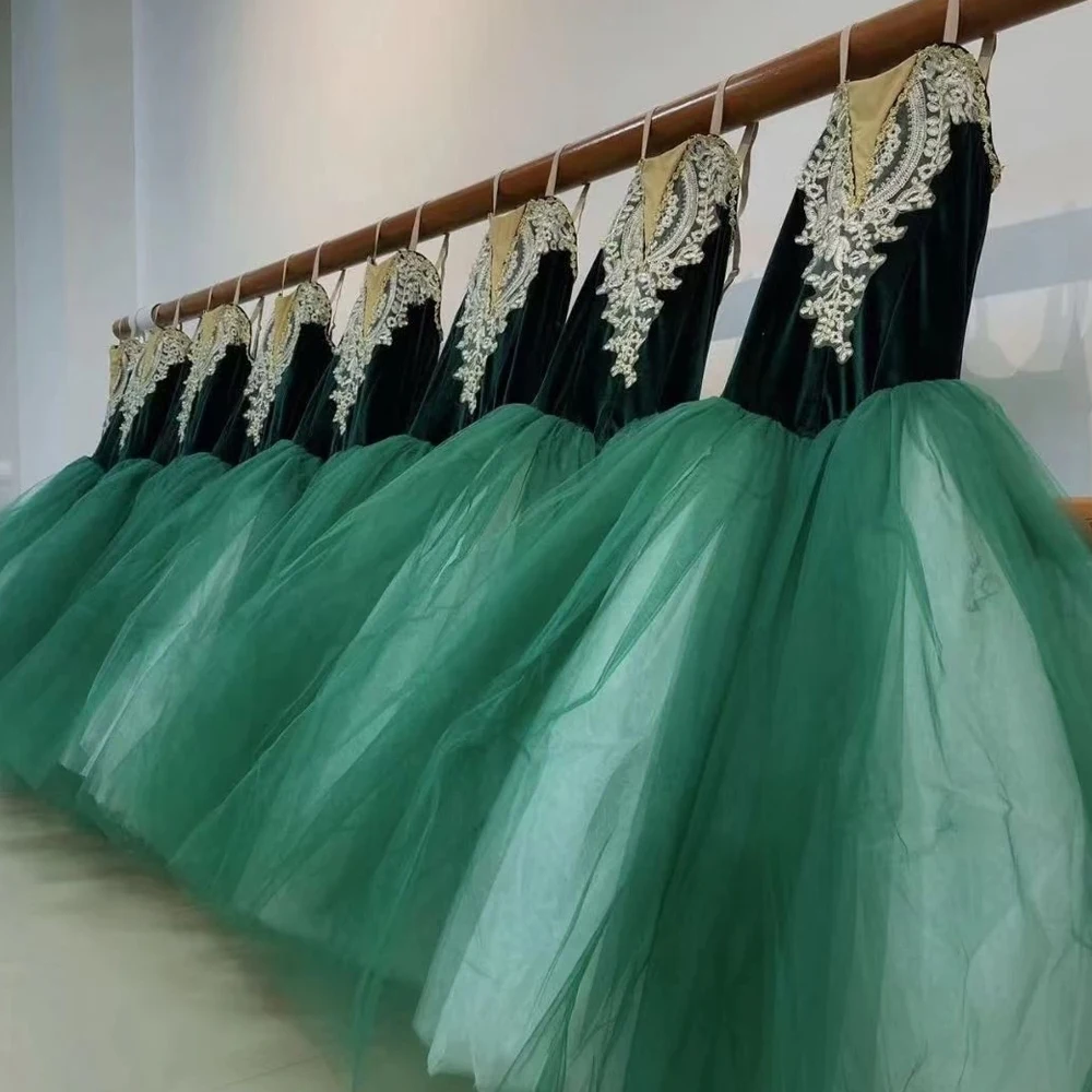 Blackish Green Women Ballet Tutu Dress Skirt Velvet Top Sling Girls Professional Belly Costume Vestidos
Blackish Green Women Ballet Tutu Dress Skirt Velvet Top Sling Girls Professional Belly Costume Vestidos