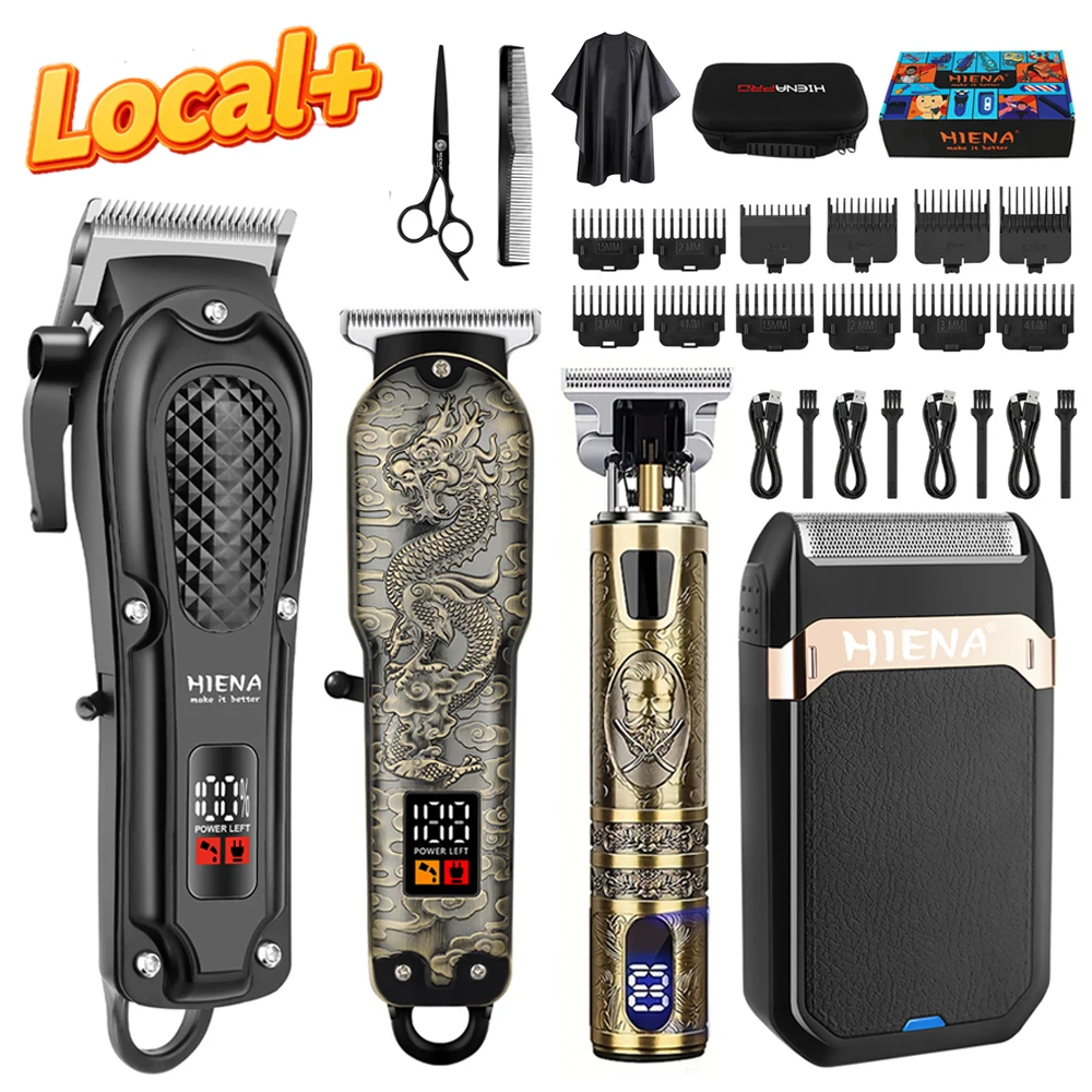 HIENA Professional Men's Hair Clipper Sets, Cordless Hair Clipper and Trimmer Sets, Electric Foil Razors and Beard Trimmers, Ear and Nose Hair Trimmer Sets, and Facial Grooming Kits, Gifts for Men
HIENA Professional Men's Hair Clipper Sets, Cordless Hair Clipper and Trimmer Sets, Electric Foil Razors and Beard Trimmers, Ear and Nose Hair Trimmer Sets, and Facial Grooming Kits, Gifts for Men