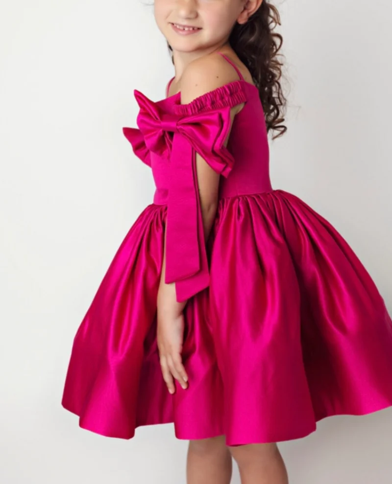 Baby Girl Hot Pink Satin Flower Girl Dress For Special Occasion Off Shoulder Toddler Party Dress Baby Dress
Baby Girl Hot Pink Satin Flower Girl Dress For Special Occasion Off Shoulder Toddler Party Dress Baby Dress