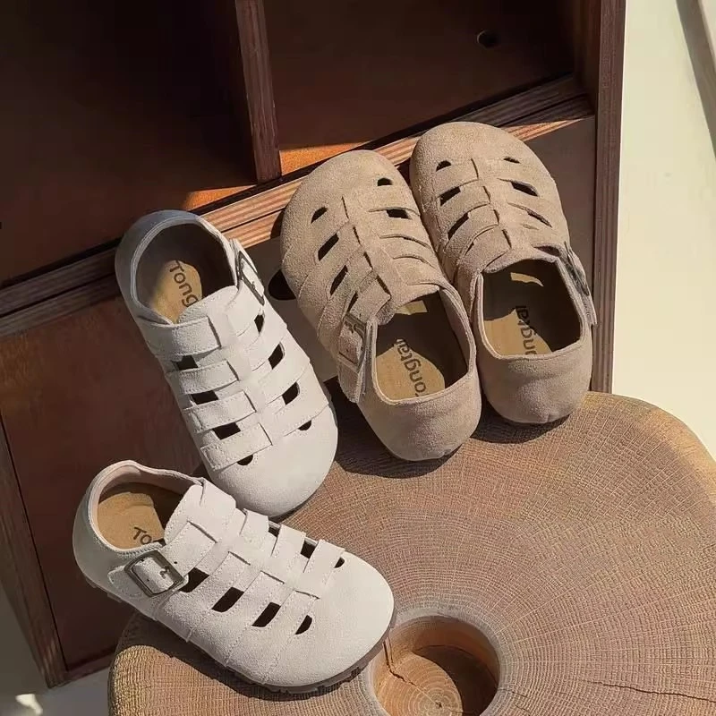 New Children Shoes Summer Kids Cut Outs Fashion Genuine Leather Beach Sport Sandals Boys Girls Toddler Flats Baby Khaki Beige
New Children Shoes Summer Kids Cut Outs Fashion Genuine Leather Beach Sport Sandals Boys Girls Toddler Flats Baby Khaki Beige