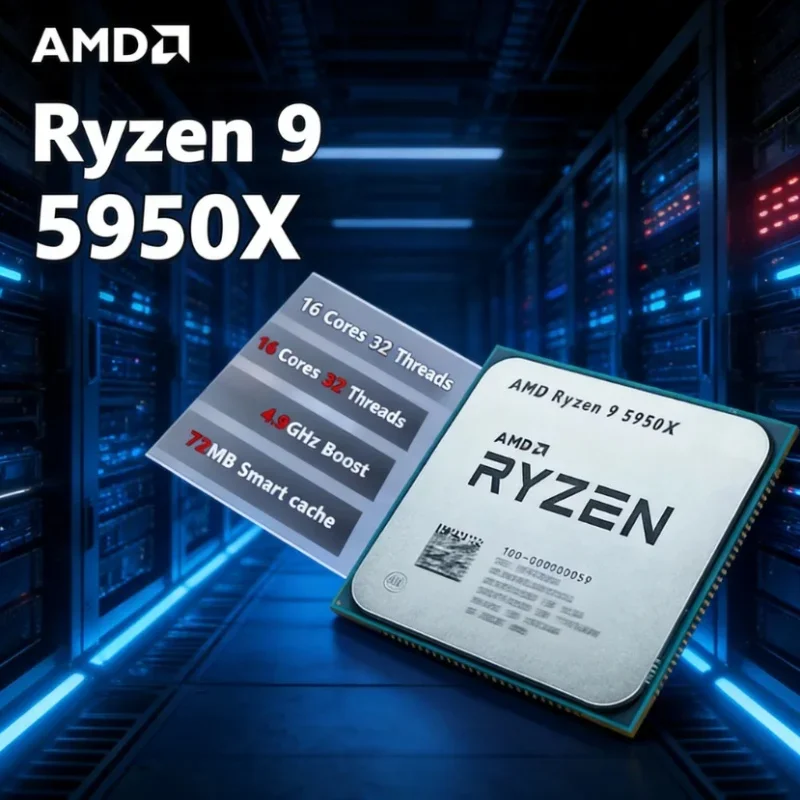 AMD Ryzen 9 5950X AM4 Platform Flagship Upgrade CPU 16 Core 32 Thread 4.9GHz 64MB Cache DDR4 PCIe4.0 Zen3 Tray No Cooler
AMD Ryzen 9 5950X AM4 Platform Flagship Upgrade CPU 16 Core 32 Thread 4.9GHz 64MB Cache DDR4 PCIe4.0 Zen3 Tray No Cooler