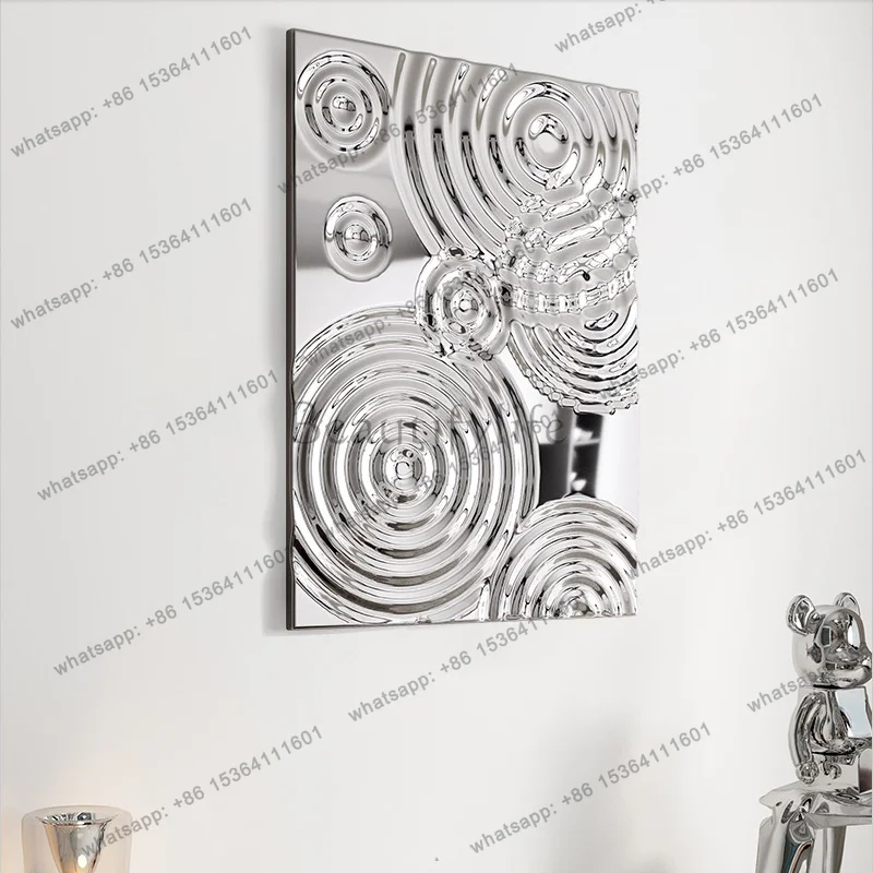Rectangle Ripples metal stainless steel background wall pendant living room Hotel Bedroom villa wall decoration
Rectangle Ripples metal stainless steel background wall pendant living room Hotel Bedroom villa wall decoration