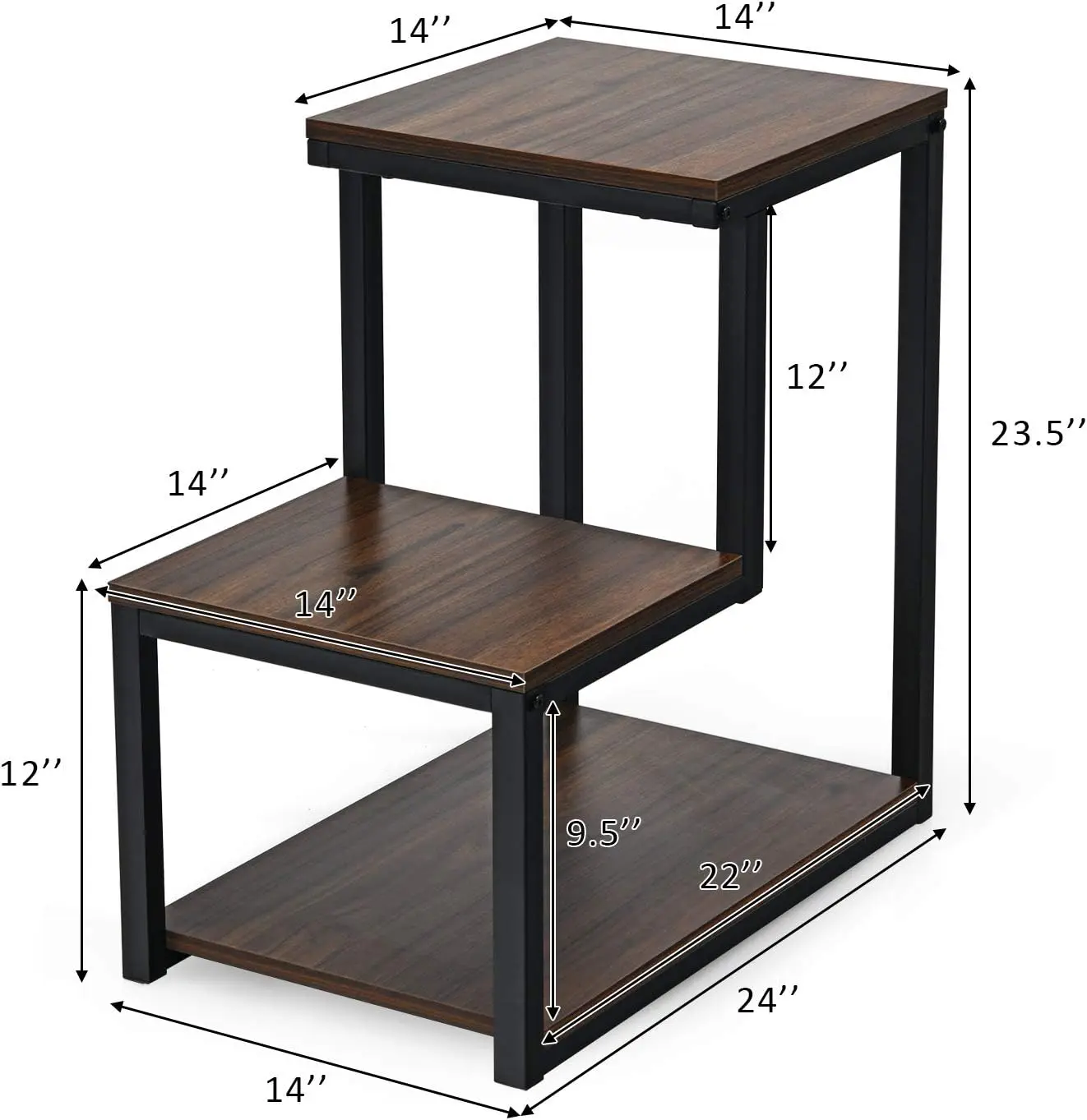 Kotek 3-Tier End Table, Nightstand With Storage Shelf, Sofa Side Table Plant Stand, Ladder-Shaped Chair Side Table For Living
Kotek 3-Tier End Table, Nightstand With Storage Shelf, Sofa Side Table Plant Stand, Ladder-Shaped Chair Side Table For Living