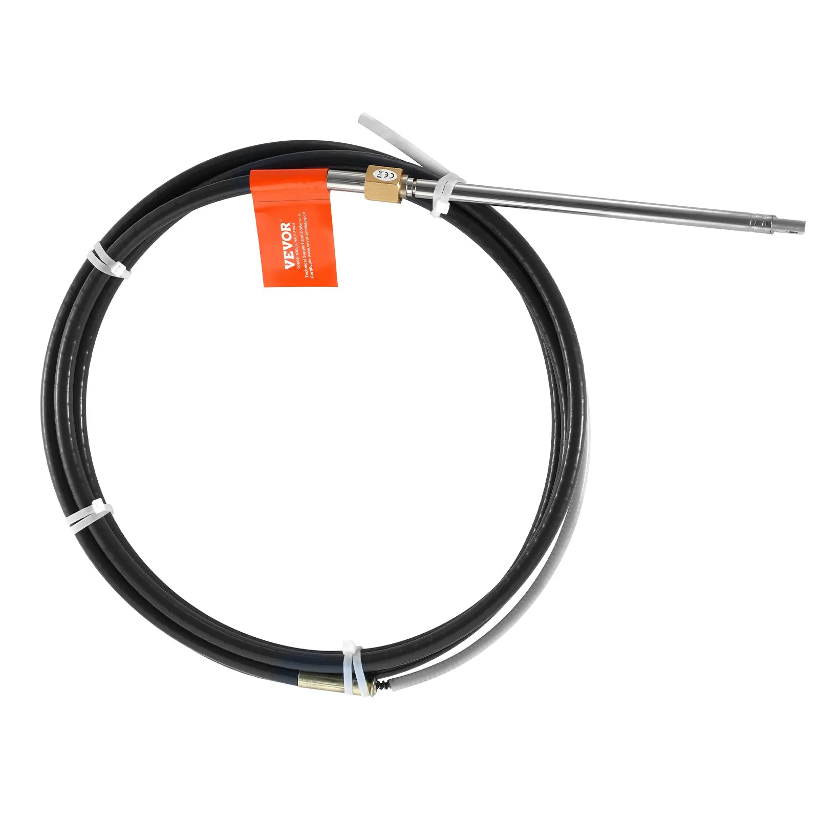 Boat Steering Cable, 17 Feet Outboard Marine Rotary Steering Cable, 1/2 Ton High Tensile Strength, Replacement Steering Cable
Boat Steering Cable, 17 Feet Outboard Marine Rotary Steering Cable, 1/2 Ton High Tensile Strength, Replacement Steering Cable