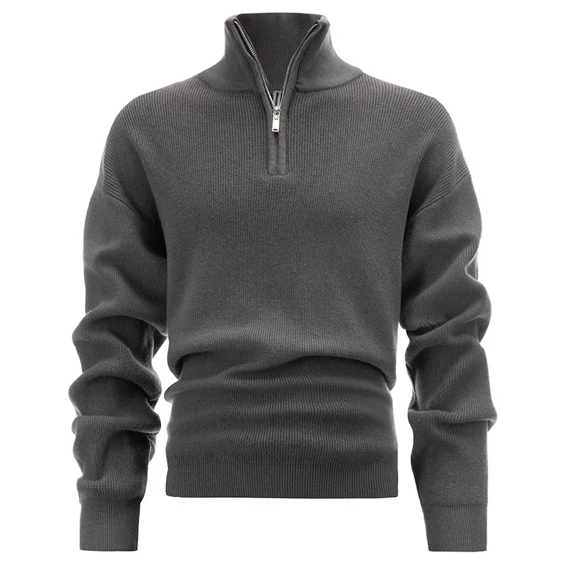 Men's New Style Half-Zipper High Neck Long Sleeve Sweater, Autumn and Winter Fashion Inner Base Layer Knitted Pullover Top
Men's New Style Half-Zipper High Neck Long Sleeve Sweater, Autumn and Winter Fashion Inner Base Layer Knitted Pullover Top