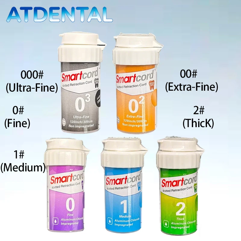 3pcs Dental Retraction Cord 5 Sizes Gingival Retraction Cord 03 02 0 1 2 for Crown Prep
3pcs Dental Retraction Cord 5 Sizes Gingival Retraction Cord 03 02 0 1 2 for Crown Prep