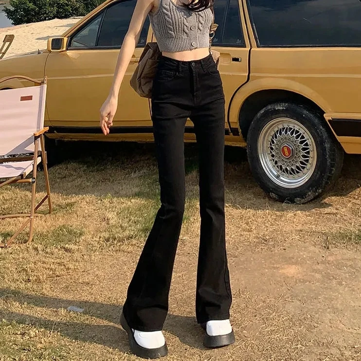 High Waist Flared Jeans Women's Black Slimming Spring New Small Size Ankle Length Bootcut Pants Straight Leg Trousers
High Waist Flared Jeans Women's Black Slimming Spring New Small Size Ankle Length Bootcut Pants Straight Leg Trousers