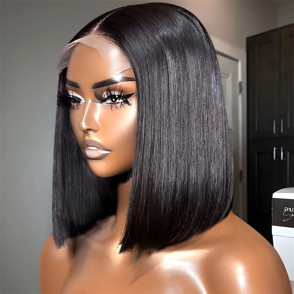 Short Bob Hair Wig Human Hair Brazilian 4x4 Closure Straight Lace Front Wig Transparent 13x4 HD Lace Frontal Wigs For Women
Short Bob Hair Wig Human Hair Brazilian 4x4 Closure Straight Lace Front Wig Transparent 13x4 HD Lace Frontal Wigs For Women
