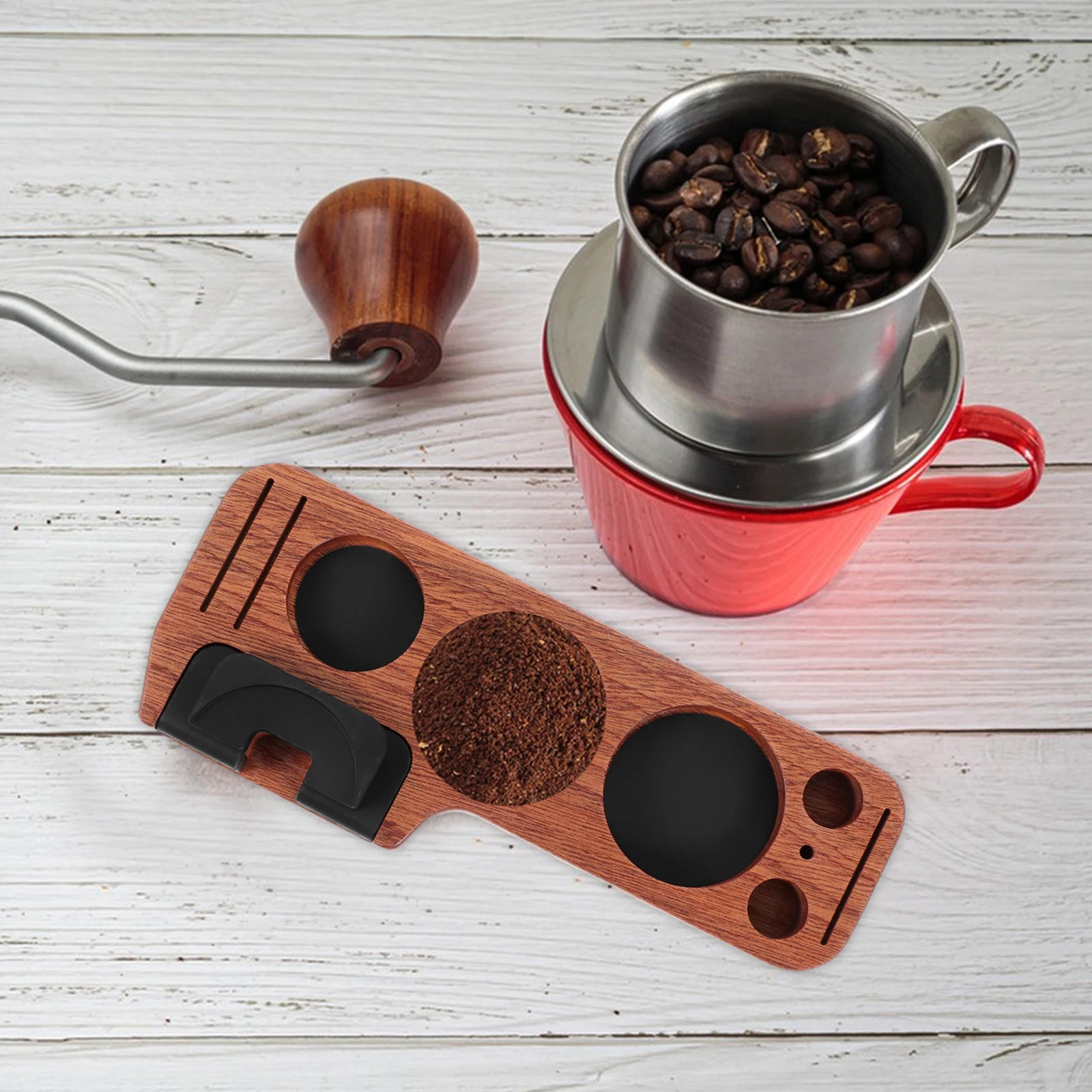 Coffee Tamper Base 51Mm 58Mm Wooden Tamping -Resistant Desktop Organizer for Espresso Tools Portable Compact Design
Coffee Tamper Base 51Mm 58Mm Wooden Tamping -Resistant Desktop Organizer for Espresso Tools Portable Compact Design