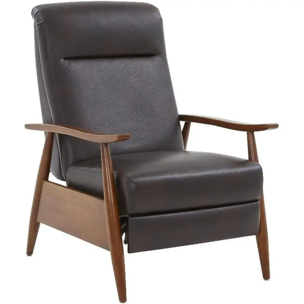 Burnished Brown Leather Push Back Recliner with Armrest
Burnished Brown Leather Push Back Recliner with Armrest