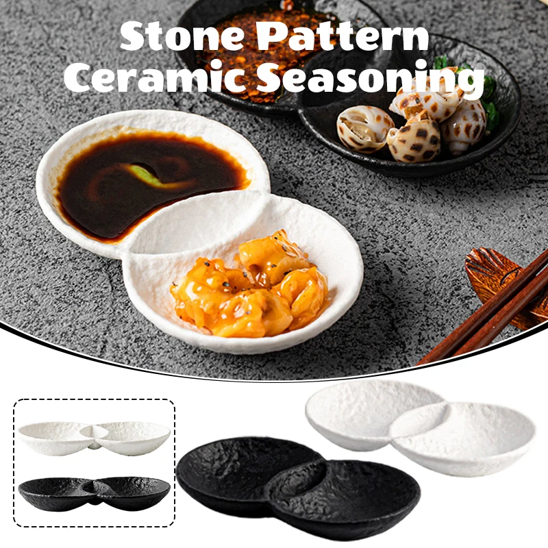 Stone Pattern Ceramic Seasoning Dish Soy Sauce Dish Vinegar Dish Frosted 2grid Spice Dishes Molecular Cuisine Kitchen Tableware
Stone Pattern Ceramic Seasoning Dish Soy Sauce Dish Vinegar Dish Frosted 2grid Spice Dishes Molecular Cuisine Kitchen Tableware