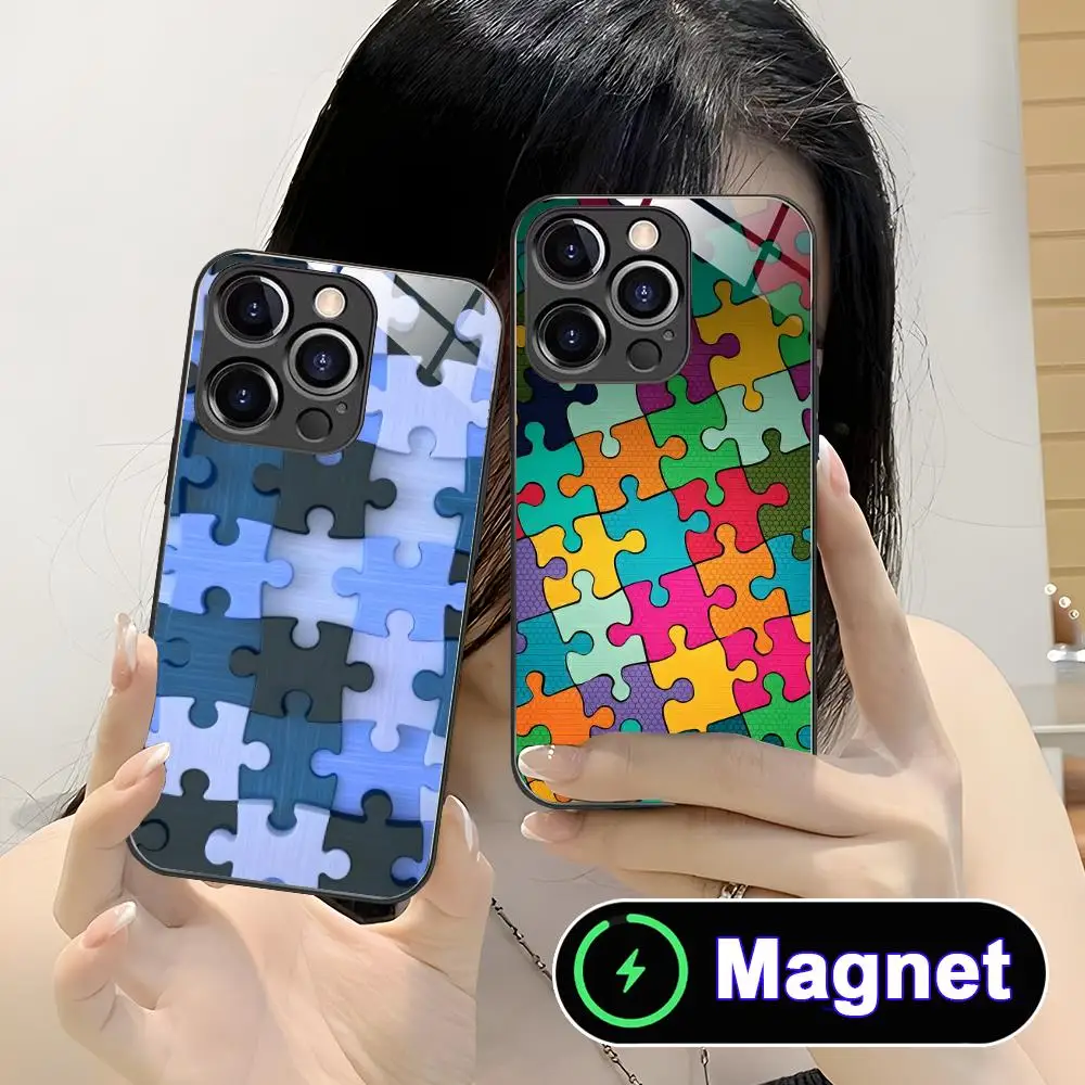 Puzzle Texture Phone Case for iPhone 17 16 15 14 13 12 11 Air Pro Max Plus Mini Glass Magnet Cover
Puzzle Texture Phone Case for iPhone 17 16 15 14 13 12 11 Air Pro Max Plus Mini Glass Magnet Cover
