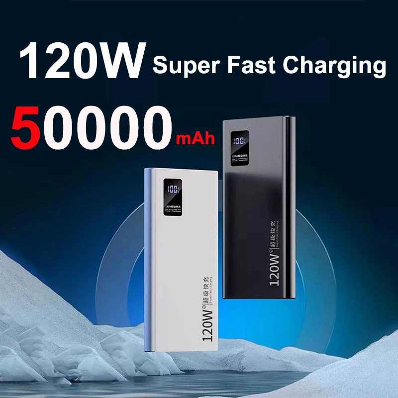 Power Bank 50000mAh PD 120W Fast Charging Powerbank Portable Charger External Battery Pack For iPhone 16 Huawei Xiaomi Samsung
Power Bank 50000mAh PD 120W Fast Charging Powerbank Portable Charger External Battery Pack For iPhone 16 Huawei Xiaomi Samsung
