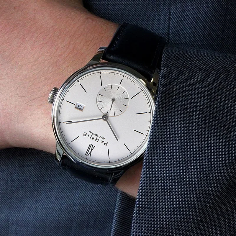 2024 New Watch Parnis 41.5MM Silver Case Automatic Mechanical Men Watch Leather Strap Calendar Men's Luxury Watch reloj hombre
2024 New Watch Parnis 41.5MM Silver Case Automatic Mechanical Men Watch Leather Strap Calendar Men's Luxury Watch reloj hombre
