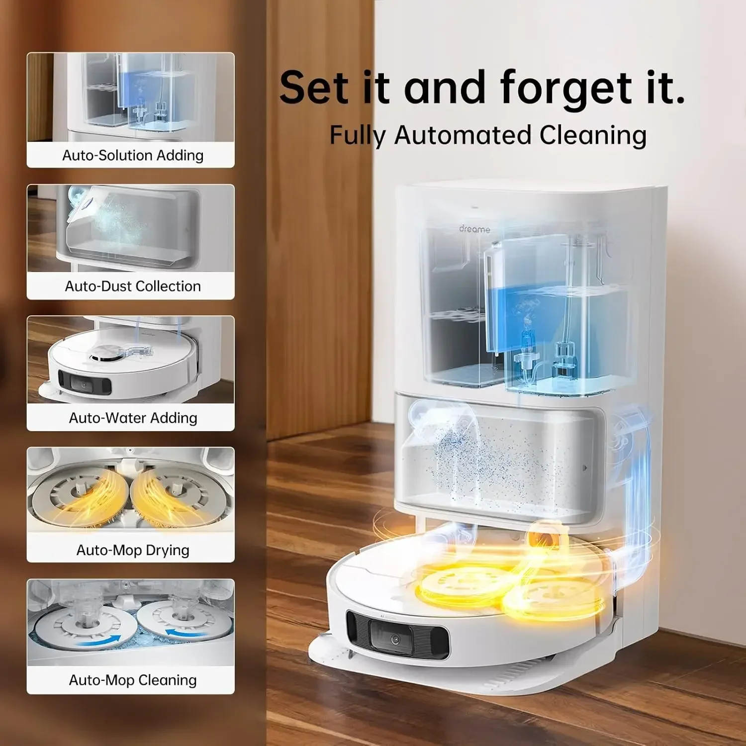 dreame L10s Ultra Robot Vacuum and Mop Combo, Auto Mop Cleaning and Drying, Self-Refilling and Self-Emptying Base for 60 Days
dreame L10s Ultra Robot Vacuum and Mop Combo, Auto Mop Cleaning and Drying, Self-Refilling and Self-Emptying Base for 60 Days