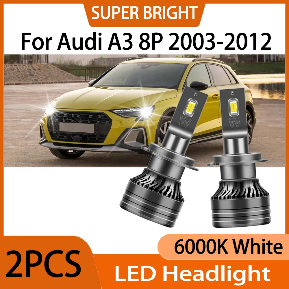 2PCS 6000K White LED Headlamp 30000LM 150W Canbus LED Headlight H7 Car Headlight 3570 CSP Chips 12V For Audi A3 8P 2003-2012
2PCS 6000K White LED Headlamp 30000LM 150W Canbus LED Headlight H7 Car Headlight 3570 CSP Chips 12V For Audi A3 8P 2003-2012