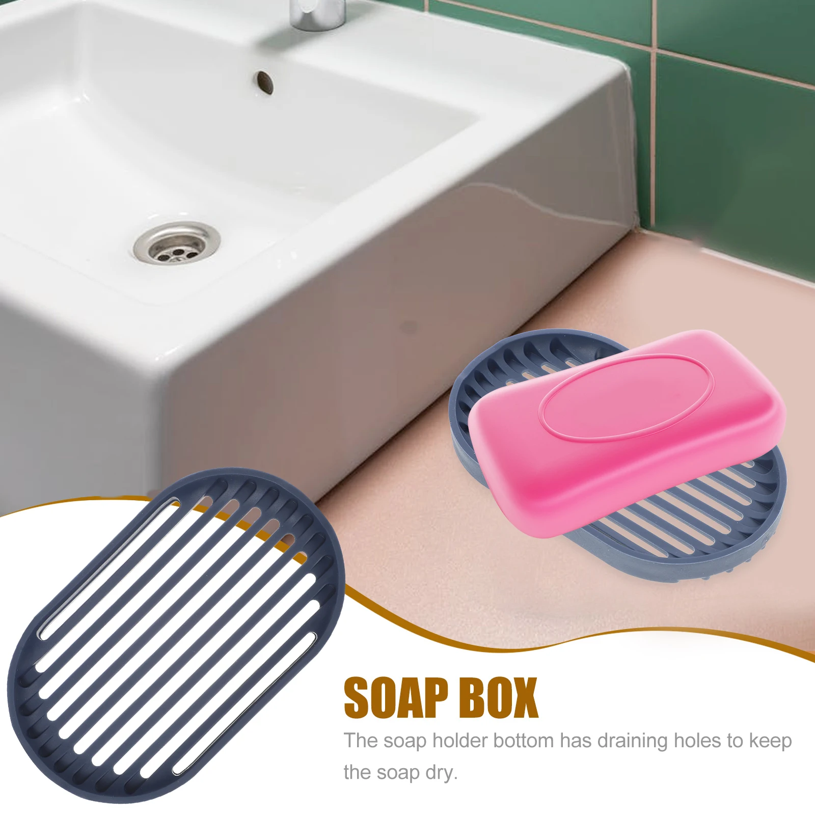 4pcs Soap Dish Draining Tray Storage Box Bathroom Kitchen Rack Tpe Soap Dish Holder Clean Dry Easy Use Home Supplies
4pcs Soap Dish Draining Tray Storage Box Bathroom Kitchen Rack Tpe Soap Dish Holder Clean Dry Easy Use Home Supplies