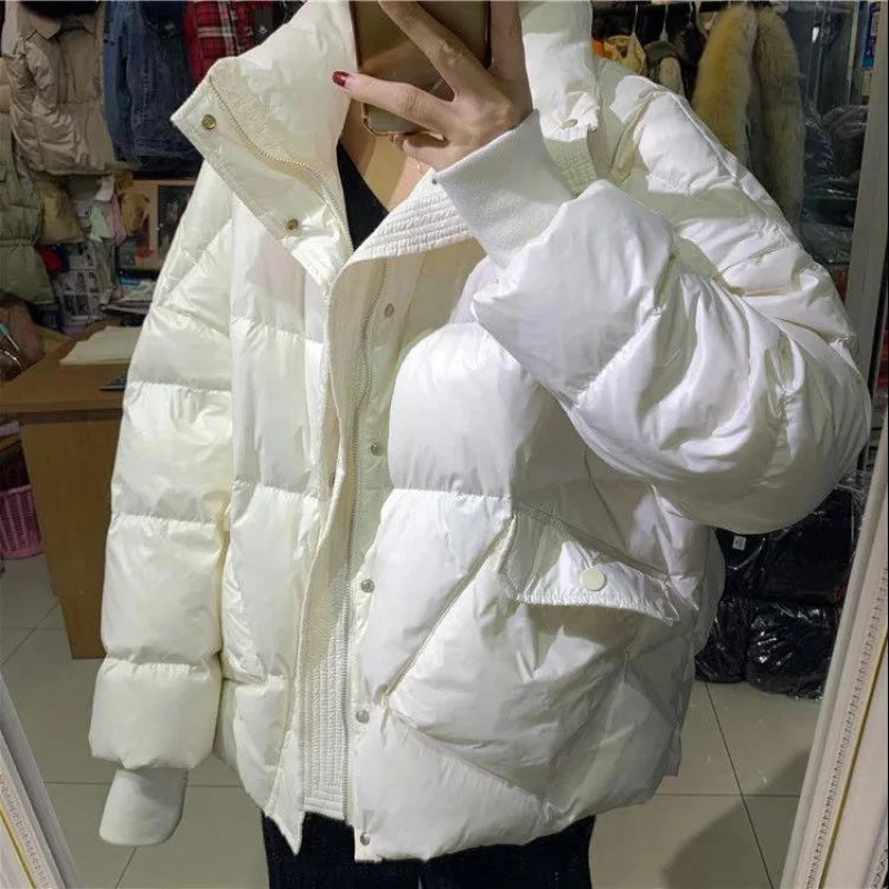 2024 New Winter Thicken Women's Puffer Coat Glossy Warm Stand Collar Short Cotton Padded Jacket Ladies Winter Down Cotton Parkas
2024 New Winter Thicken Women's Puffer Coat Glossy Warm Stand Collar Short Cotton Padded Jacket Ladies Winter Down Cotton Parkas