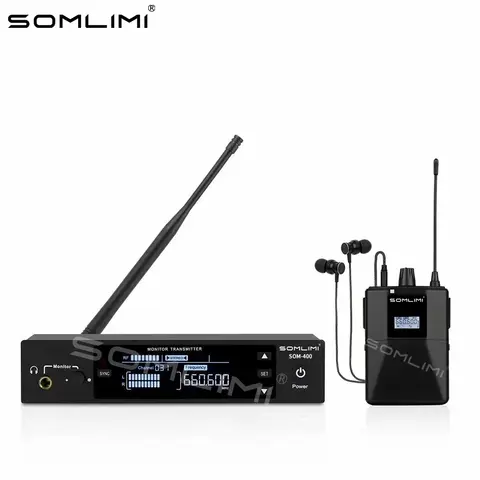 SOMLIMI SOM-400 Professionnel Dans L'oreille Sans Fil Système De permission LED D'affichage Peut Être Manuellement Et Automatiquement Tuned Accompagnement