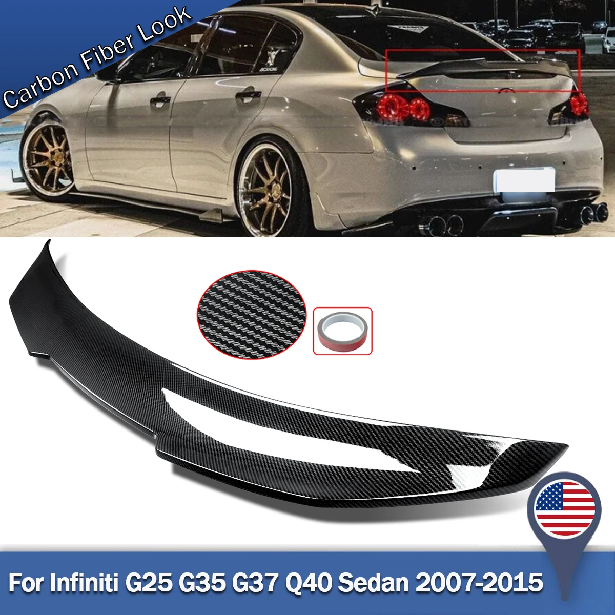 PMS Style Rear Spoiler For INFINITI G37 G35 G25 2007-2015 Sedan 4-Door HighKick Duckbill Trunk Wing Spoiler Roof Tail Fin Trim
PMS Style Rear Spoiler For INFINITI G37 G35 G25 2007-2015 Sedan 4-Door HighKick Duckbill Trunk Wing Spoiler Roof Tail Fin Trim
