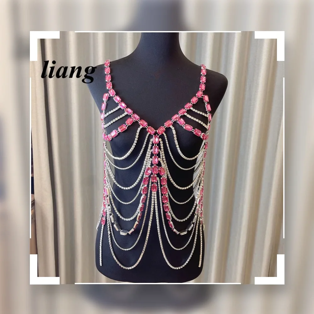 Sexy Rhinestone Body Chain Bra Chain Bikini Beach Outfit Makeup Dance Europe And America портупея женская arnes para mujer
Sexy Rhinestone Body Chain Bra Chain Bikini Beach Outfit Makeup Dance Europe And America портупея женская arnes para mujer