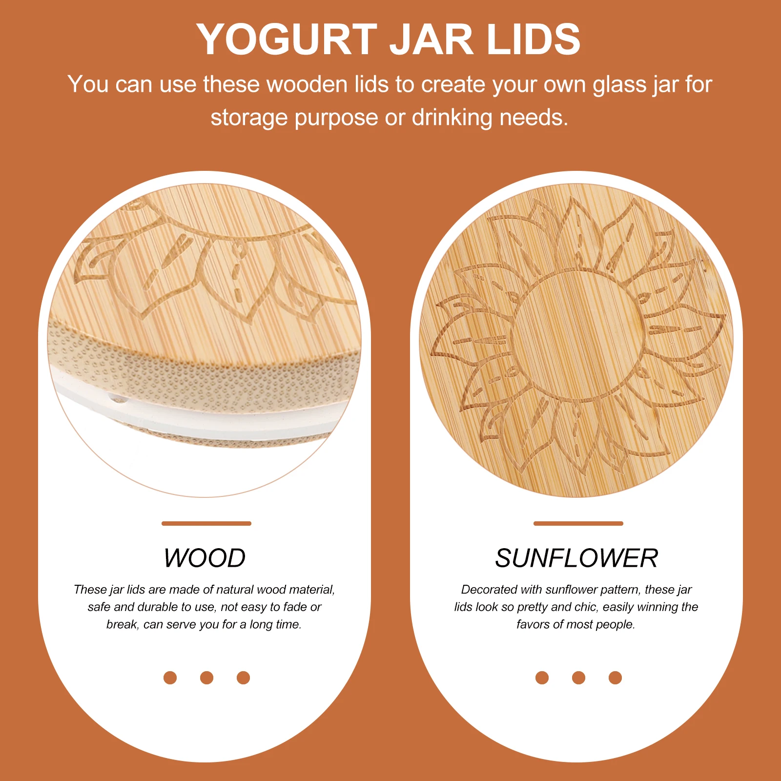 8 Pcs Airtight Jar Lids Sealing Wide Mouth Bamboo Wooden Cover for Honey Tea Yogurt Juice Spice Storage Canning
8 Pcs Airtight Jar Lids Sealing Wide Mouth Bamboo Wooden Cover for Honey Tea Yogurt Juice Spice Storage Canning