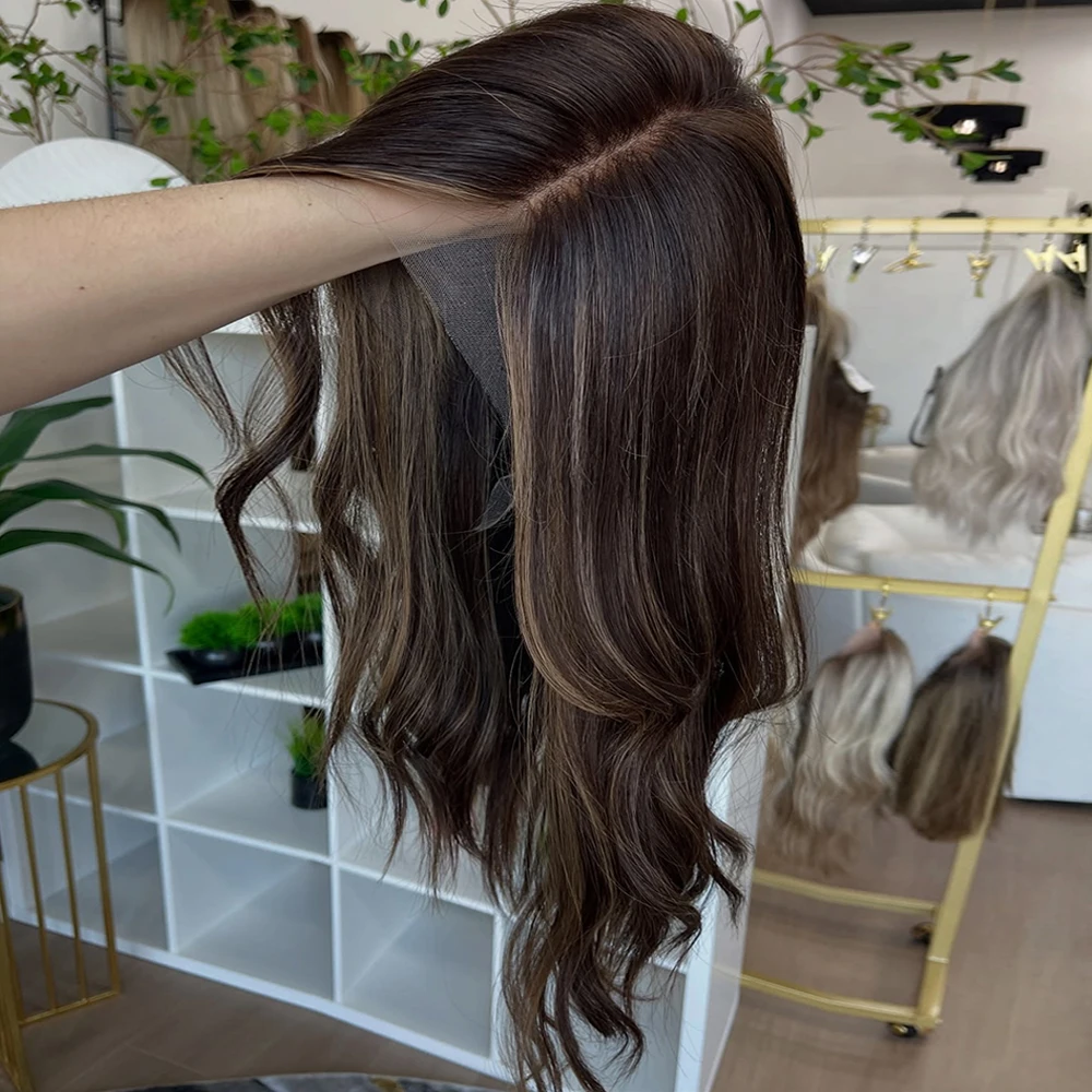 Chocolate Brown Loose Wave Synthetic Wig Dark Brunette Natural Lace Front Wigs for Women High Heat Custom Synthetic Lace Wigs
Chocolate Brown Loose Wave Synthetic Wig Dark Brunette Natural Lace Front Wigs for Women High Heat Custom Synthetic Lace Wigs
