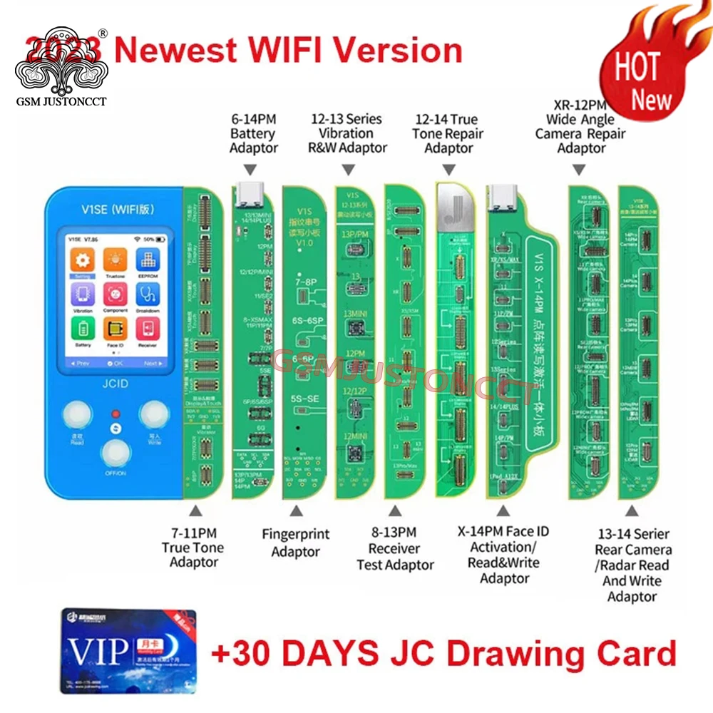 JCID JC V1SE Programmer For iPhone 14 13 Ture Tone Dot Matrix Battery Original Color LCD Display Face ID Fingerprint FPC Repair
JCID JC V1SE Programmer For iPhone 14 13 Ture Tone Dot Matrix Battery Original Color LCD Display Face ID Fingerprint FPC Repair