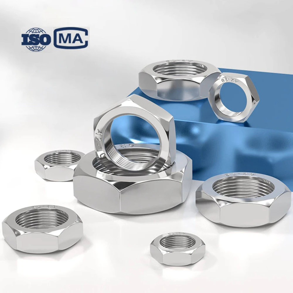 Stainless Steel 304 Hex Thin Nut Fine Thread Metric DIN439-2 Lock Hex Nuts Fasteners M27 M30 M33 M36 M39 M42 M45 M48 M52 M56 M60
Stainless Steel 304 Hex Thin Nut Fine Thread Metric DIN439-2 Lock Hex Nuts Fasteners M27 M30 M33 M36 M39 M42 M45 M48 M52 M56 M60