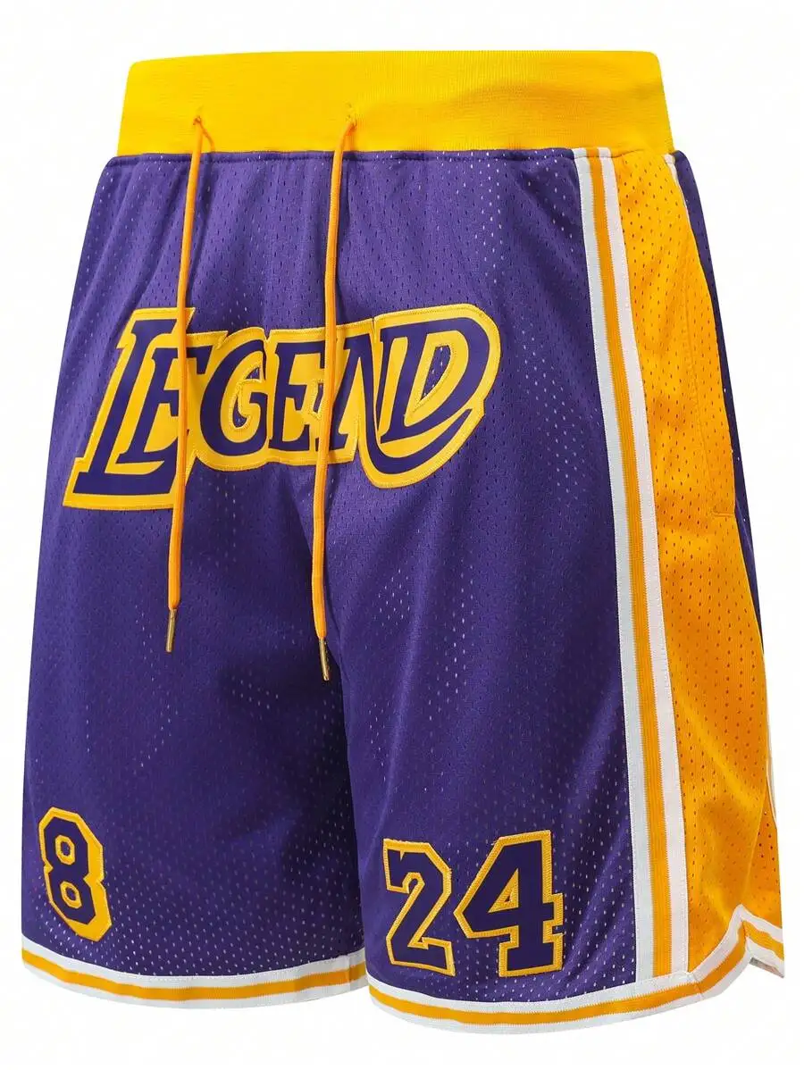 Mens Basketball Shorts Purple Yellow Mesh Embroidery Breathable Sports Shorts
Mens Basketball Shorts Purple Yellow Mesh Embroidery Breathable Sports Shorts