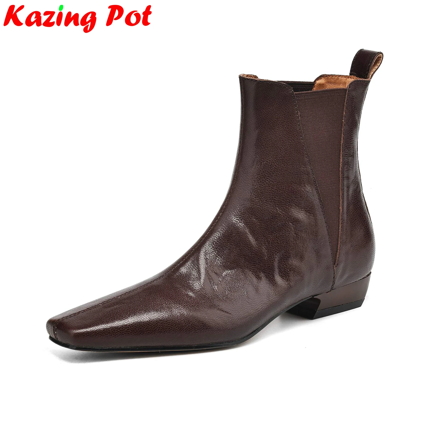 Krazing Pot Sheepskin Square Toe Modern Chelsea Boots Warm Winter Autumn Retro Concise Dating Elegant Ins Warm Women Ankle Boots
Krazing Pot Sheepskin Square Toe Modern Chelsea Boots Warm Winter Autumn Retro Concise Dating Elegant Ins Warm Women Ankle Boots