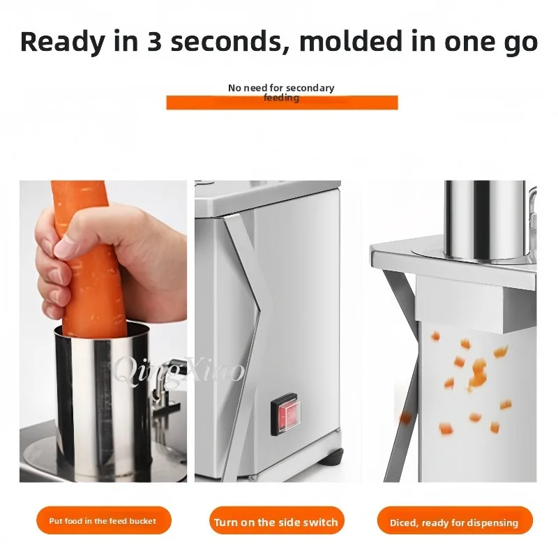 Commercial Dicing Machine High Power Automatic Cutting Device Electric Fruit Vegetable Carrot Ham Potato Onion Granule Cutter
Commercial Dicing Machine High Power Automatic Cutting Device Electric Fruit Vegetable Carrot Ham Potato Onion Granule Cutter