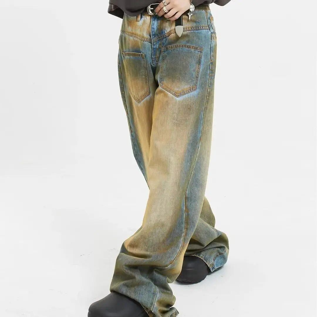 Y2K Dirty Jeans Men Women American Retro Nostalgic Dyed High End Design Cool Stylish Street Pants Couple
Y2K Dirty Jeans Men Women American Retro Nostalgic Dyed High End Design Cool Stylish Street Pants Couple